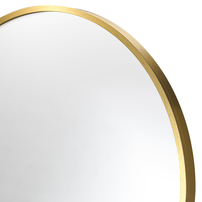 Oikiture 180x70cm Full Length Mirror Arched Floor Mirrors Gold