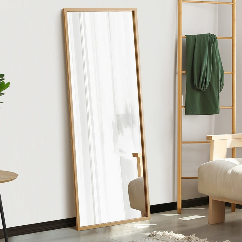 Oikiture Wooden Full Length Mirror 166x60cm Rectangle
