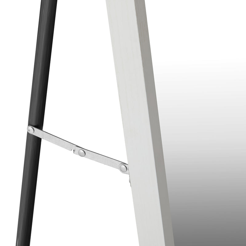 Oikiture Wooden Full Length Mirror 166x60cm Rectangle White