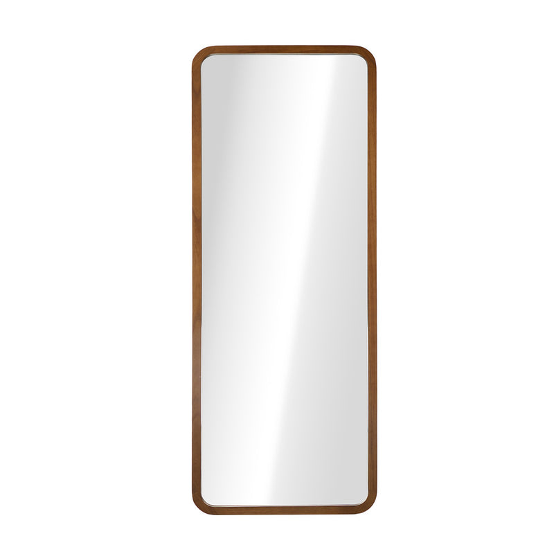 Oikiture Full Length Mirror 180x70cm Rectangle Dressing Mirrors Walnut
