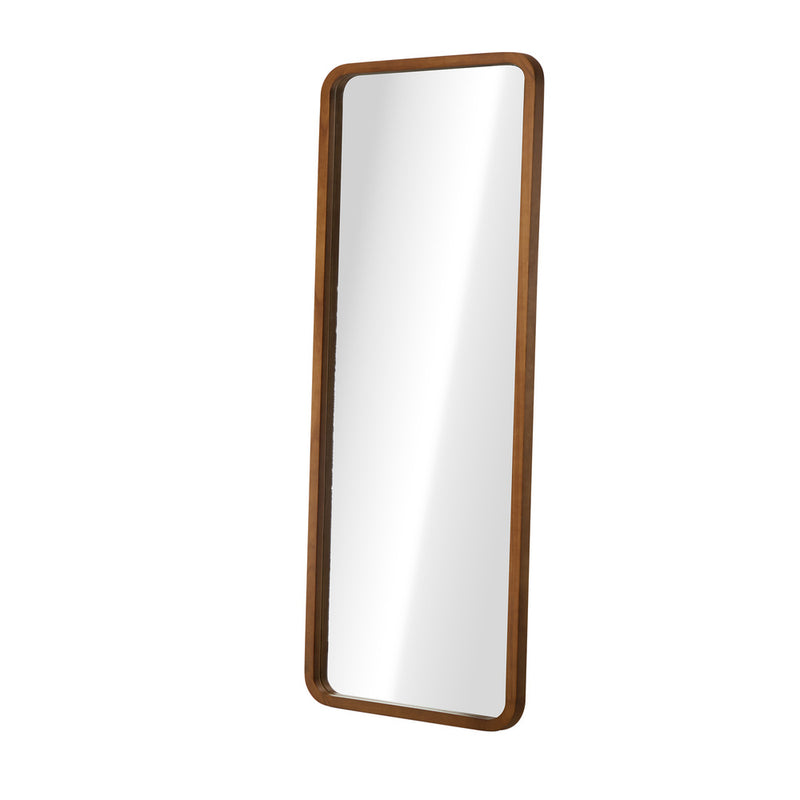 Oikiture Full Length Mirror 180x70cm Rectangle Dressing Mirrors Walnut