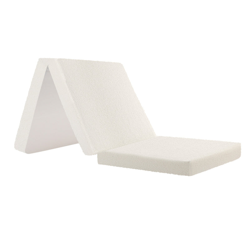 Bedra Folding Mattress Sherpa Fleece Foam 3-fold Single