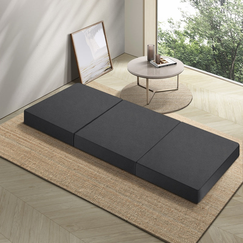 Bedra Folding Mattress Portable Single Sofa Foam Bed Grey