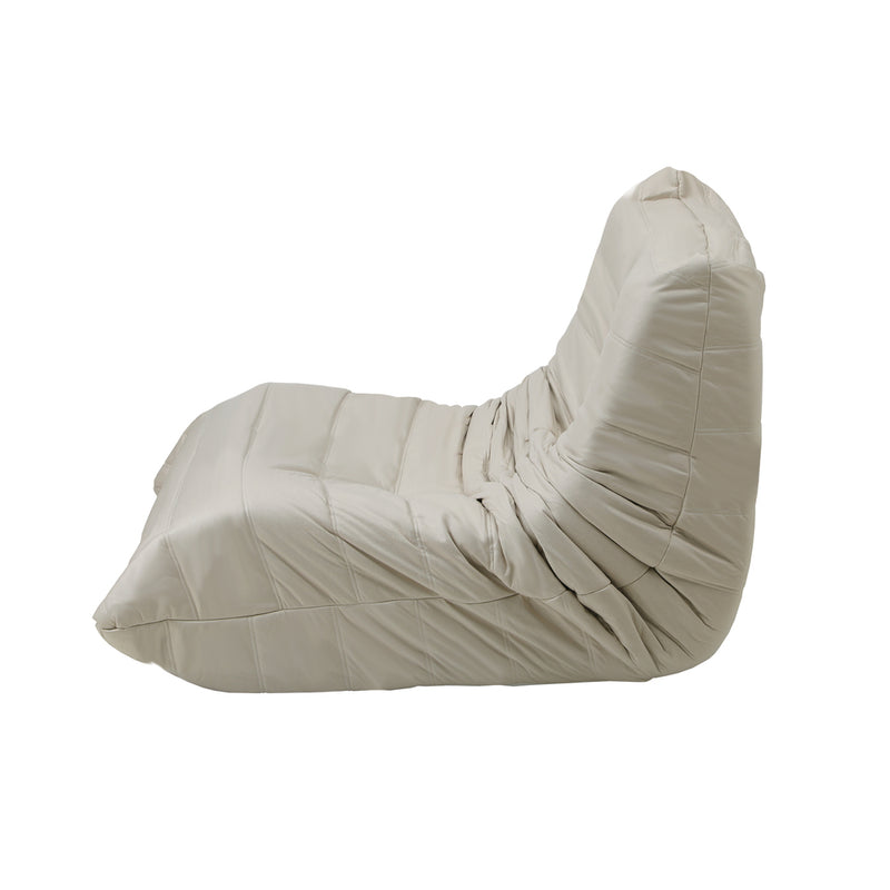 Oikiture Floor Sofa Lazy Couch Beige Polyester