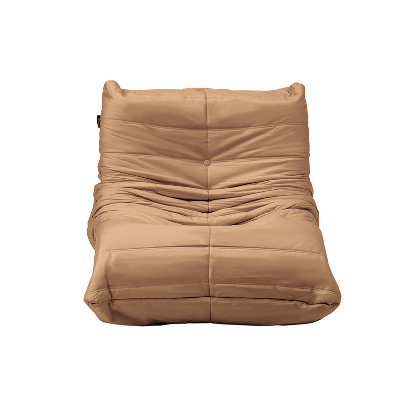 Oikiture Floor Sofa Lazy Couch Brown Polyester