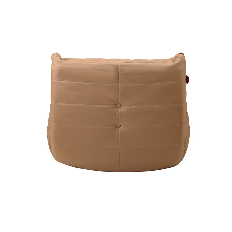 Oikiture Floor Sofa Lazy Couch Brown Polyester