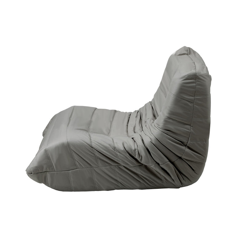Oikiture Floor Sofa Lazy Couch Grey Polyester
