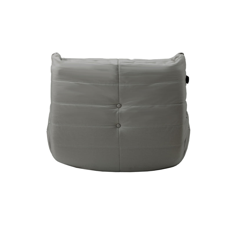 Oikiture Floor Sofa Lazy Couch Grey Polyester