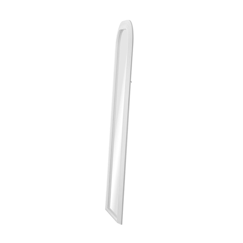 Oikiture Full Length Arch Mirror 165x60cm White Wood Top Round Corner
