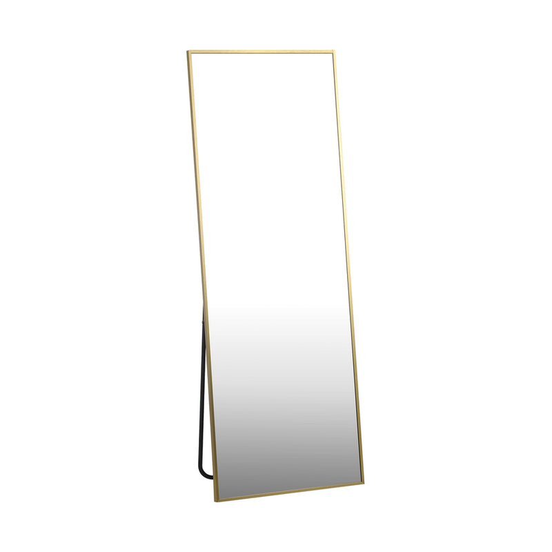 Oikiture Full Length Mirror Rectangle Free Standing Gold