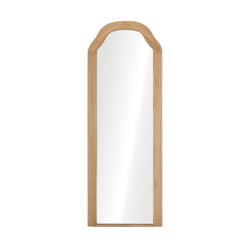 Oikiture Full Length Floor Makeup Mirror 165x60cm Natural Wood Bedroom