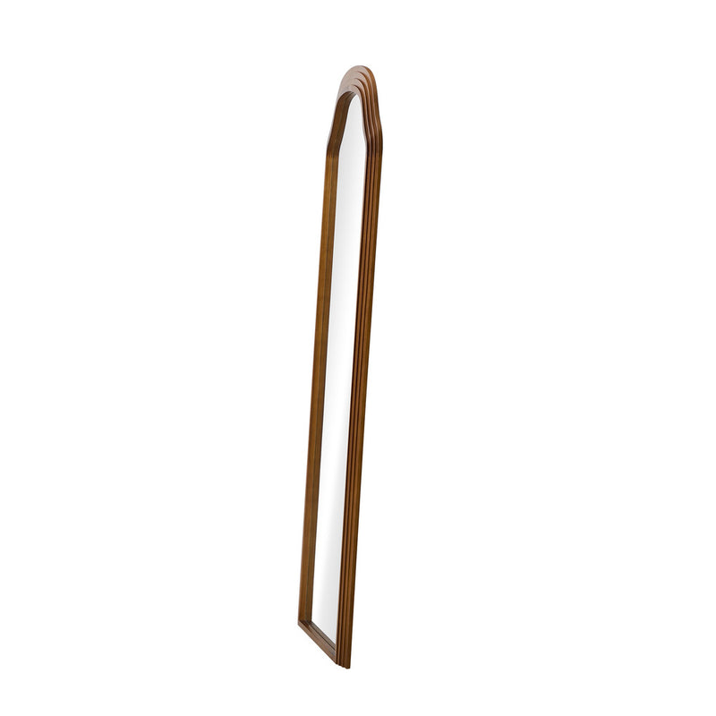 Oikiture Full Length Floor Makeup Mirrors 165x60cm Brown Wood Bedroom