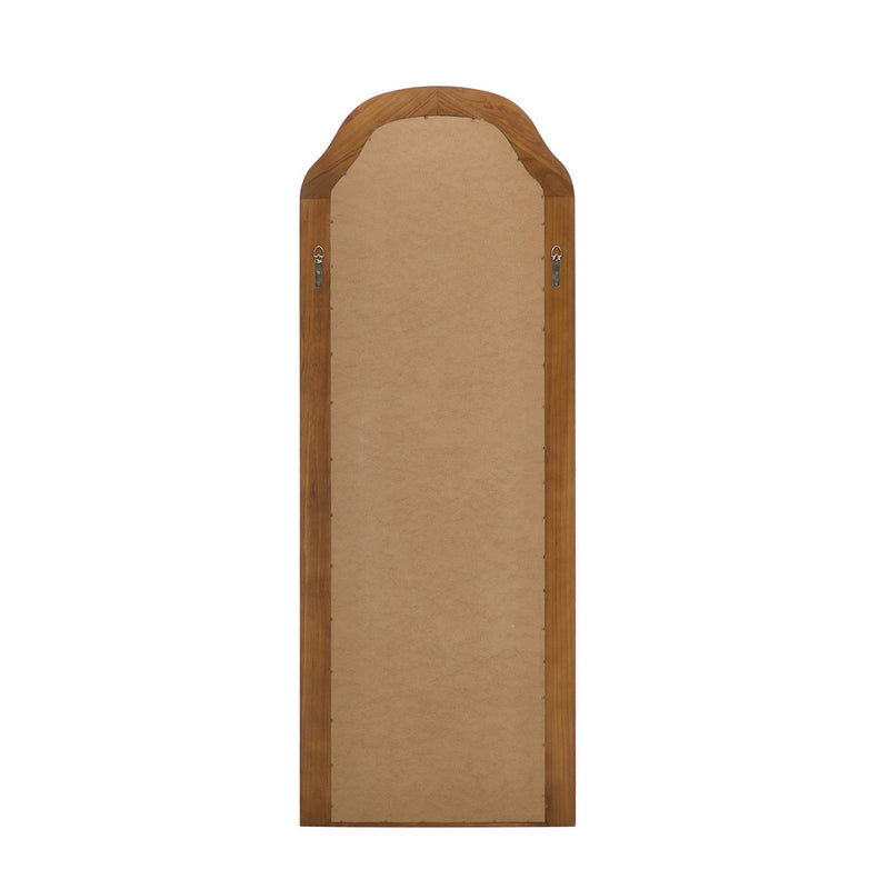 Oikiture Full Length Floor Makeup Mirrors 165x60cm Brown Wood Bedroom