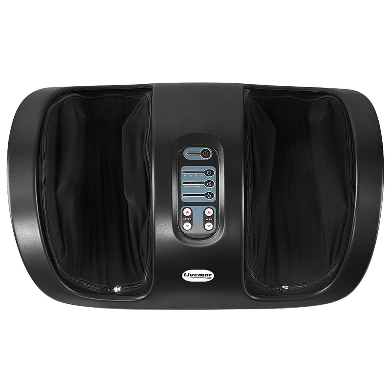 Livemor Foot Massager Shiatsu Massagers Electric Roller Kneading Leg Black