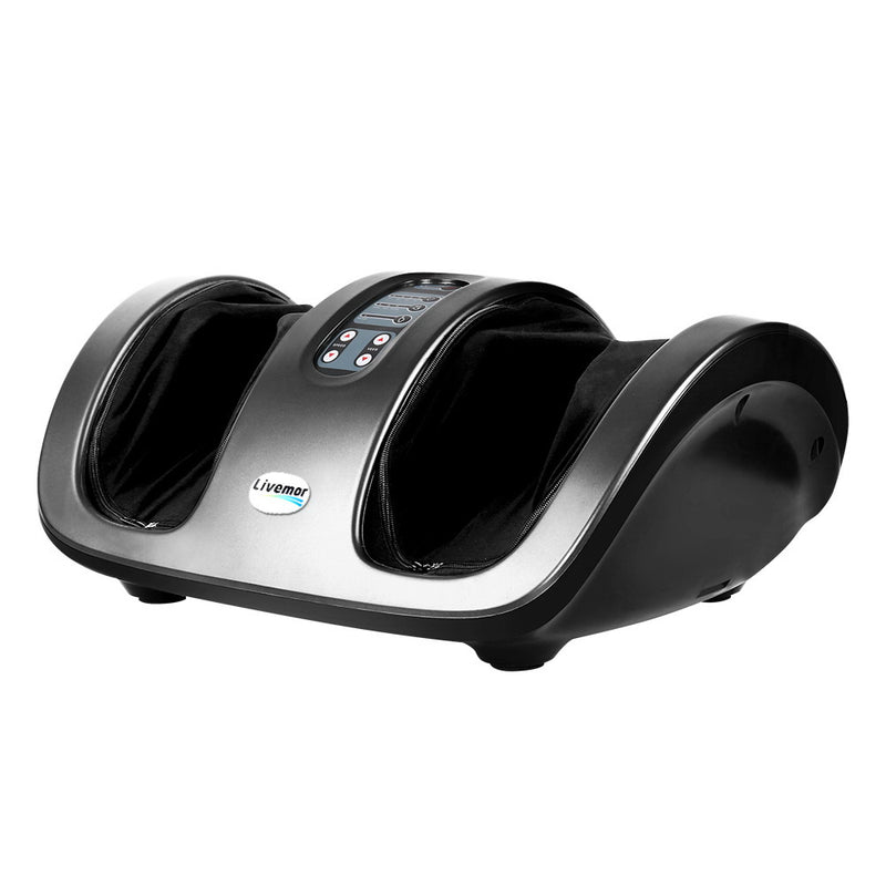 Livemor Foot Massager Shiatsu Massagers Electric Roller Kneading Leg Grey