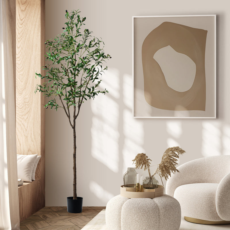 Livsip 210cm Artificial Olive Tree Lifelike Tall Faux Potted Plants