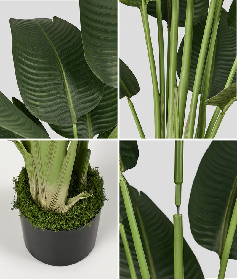 Livsip 2 Pack Artificial Bird of Paradise 180cm Fake Tree Home Decor