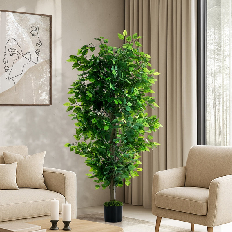 Livsip 150cm Artificial Ficus Tree Potted Faux Plant