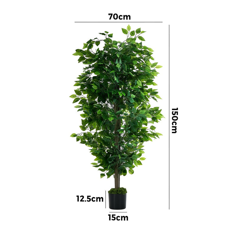 Livsip 150cm Artificial Ficus Tree Potted Faux Plant