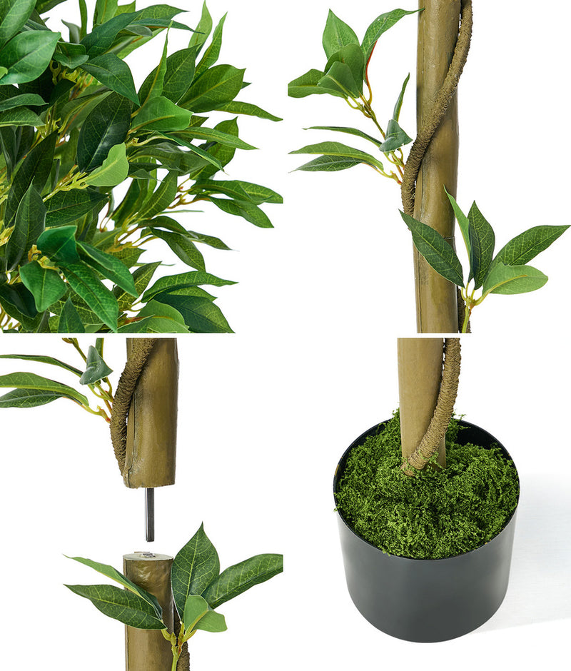 Livsip 150cm Artificial Bay Tree Laurel Ball Topiary Faux Plant
