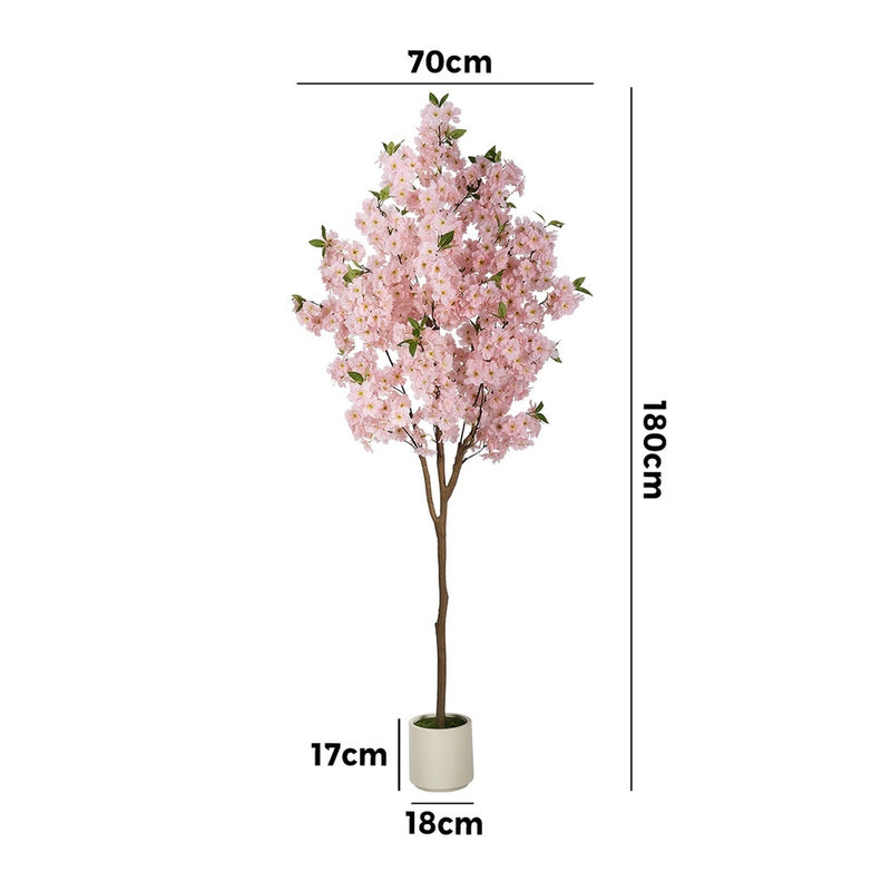 Livsip 180cm Artificial Cherry Blossom Tree Faux Plants