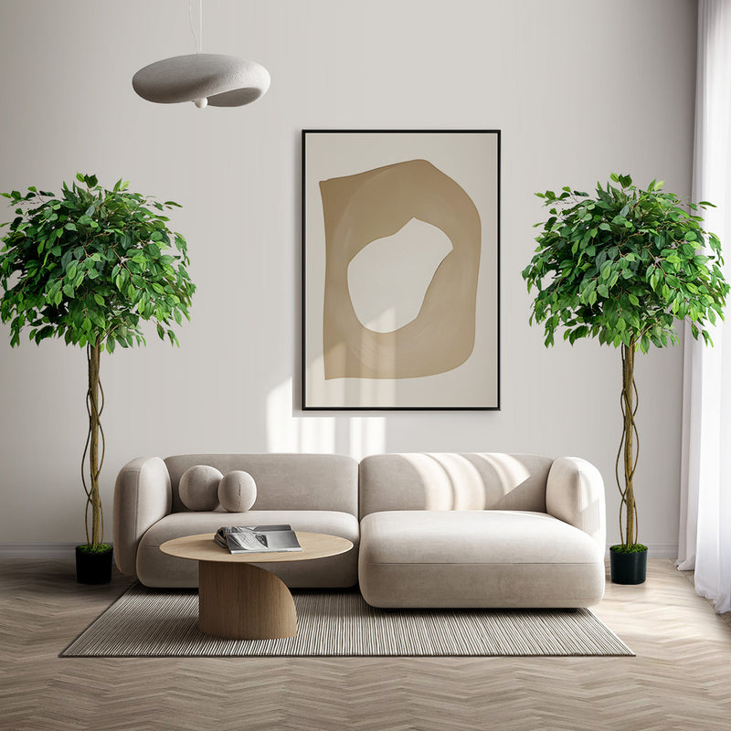 Livsip 2 Pack Ficus Tree 180cm Faux Plant Home Decor
