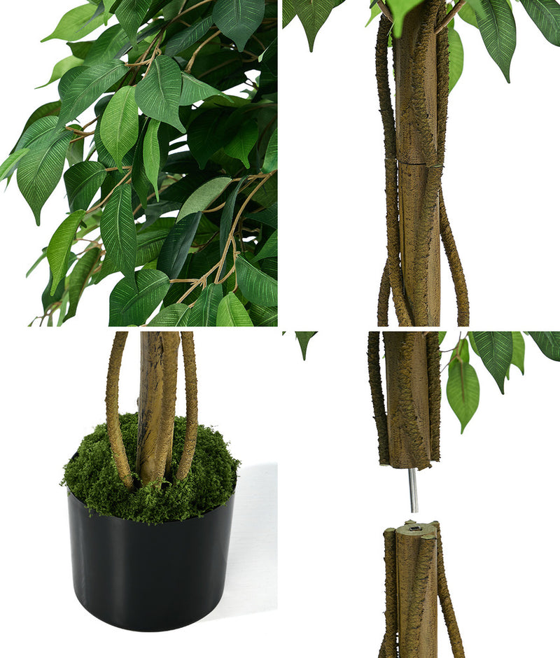 Livsip 2 Pack Ficus Tree 180cm Faux Plant Home Decor