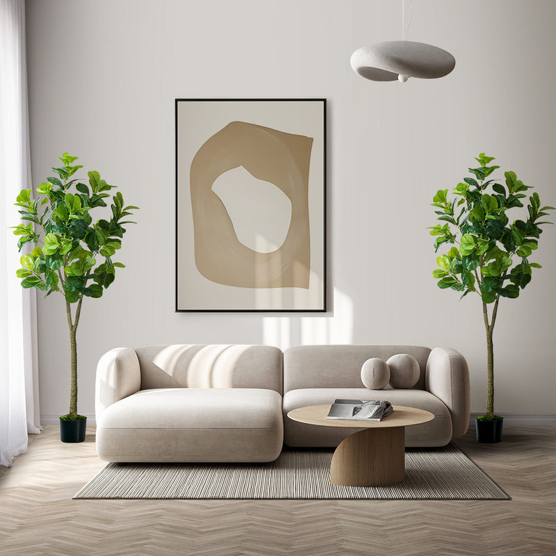 Livsip 2 Pack Fiddle Leaf Fig Tree 150cm Faux Plant