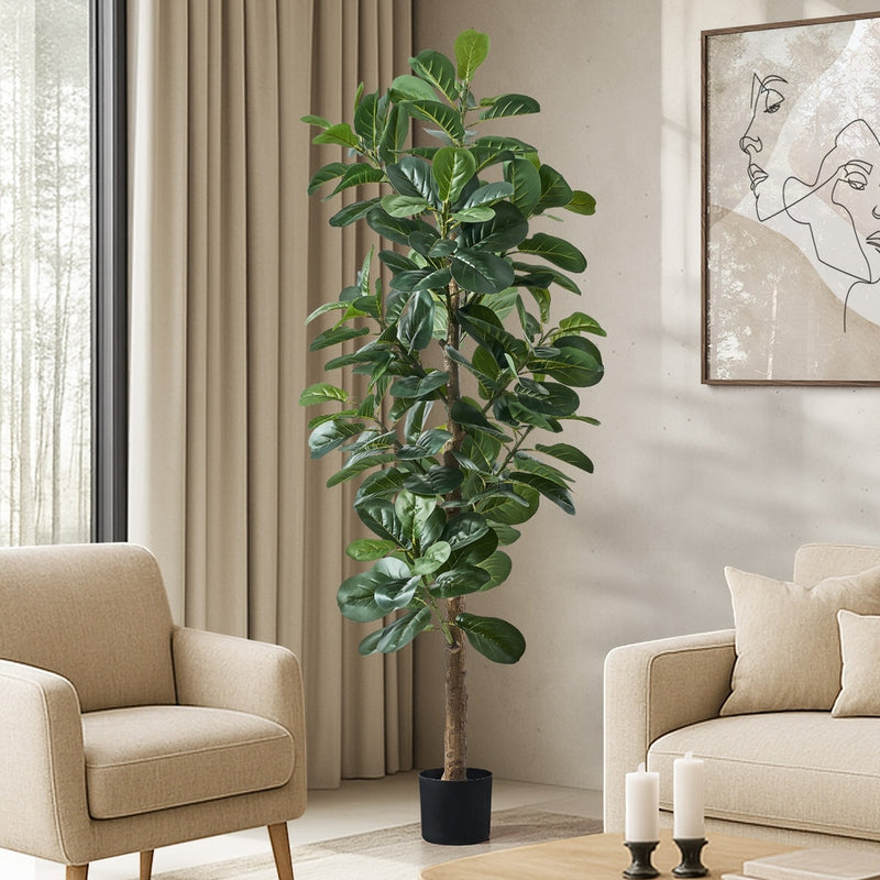 Livsip 180cm Artificial Fiddle Leaf Fig Tree Lifelike Faux Plants