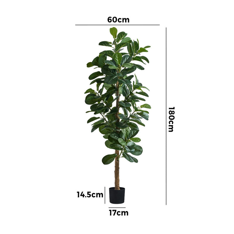 Livsip 180cm Artificial Fiddle Leaf Fig Tree Lifelike Faux Plants