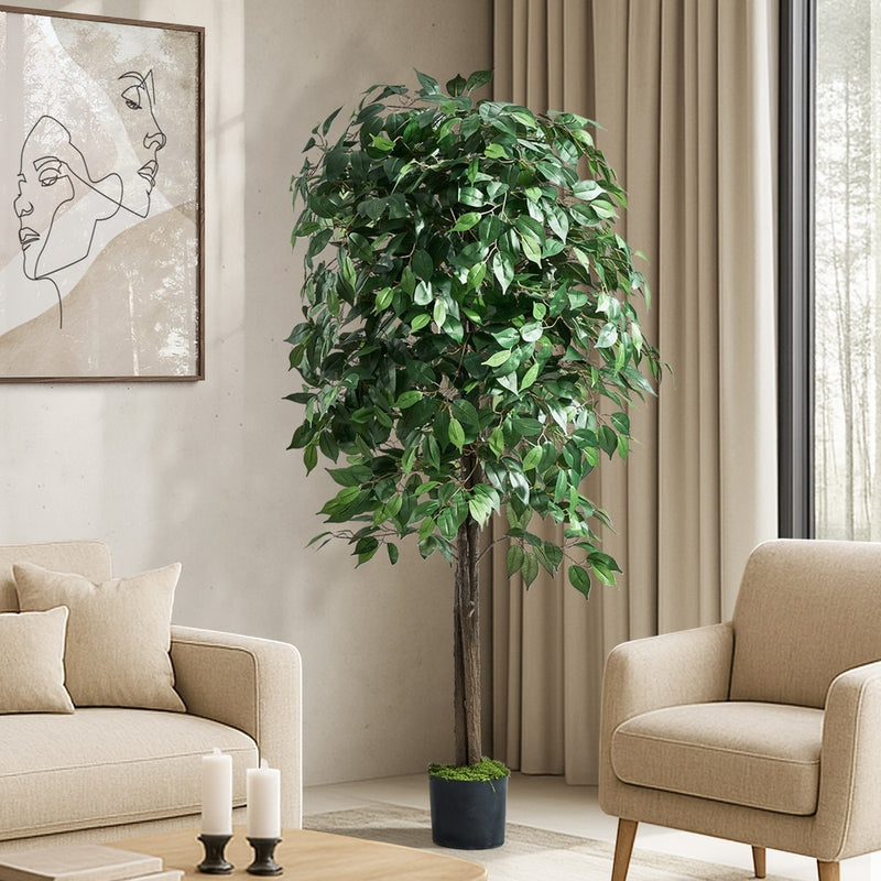 Livsip 150cm Artificial Ficus Tree Lifelike Faux Potted Plants
