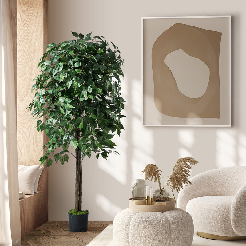 Livsip 150cm Artificial Ficus Tree Lifelike Faux Potted Plants
