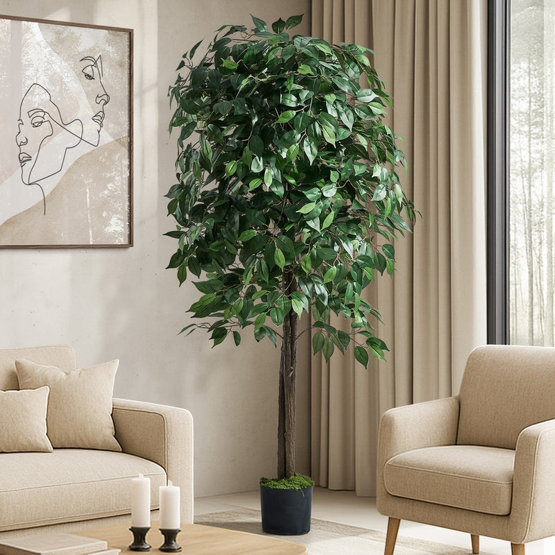 Livsip 180cm Artificial Ficus Tree Lifelike Faux Potted Plants