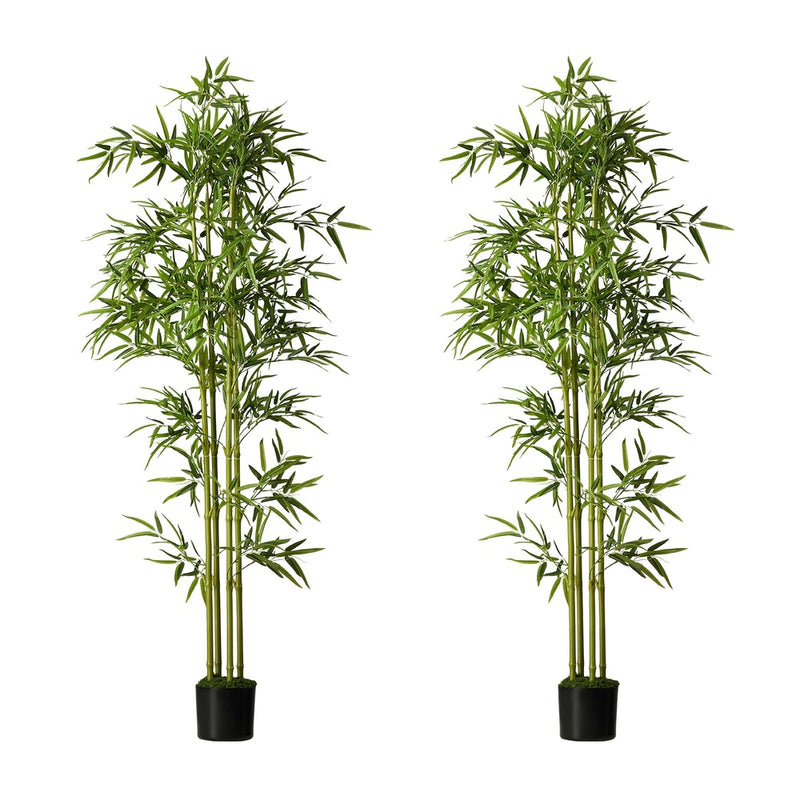 Livsip 2x Bamboo Tree 150cm Potted Faux Plants