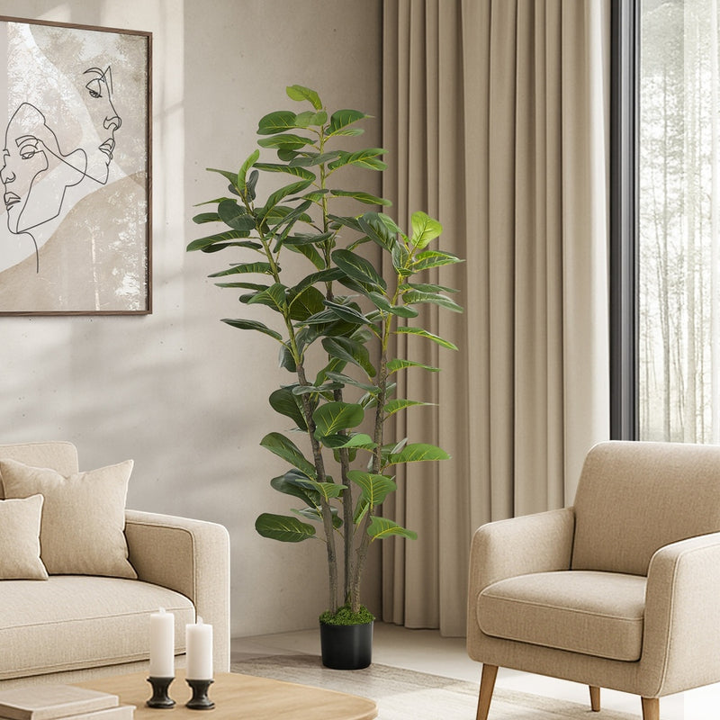 Livsip 150cm Artificial Fiddle Leaf Fig Tree Lifelike Potted Plant