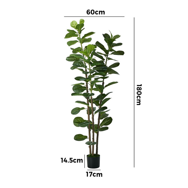 Livsip 180cm Fiddle Leaf Fig Tree Tall Faux Plant