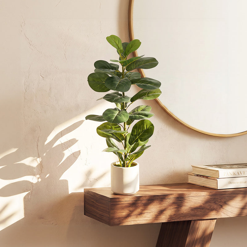 Livsip 2 Pack 90cm Fiddle Leaf Fig Tree Faux Plant Home Decor