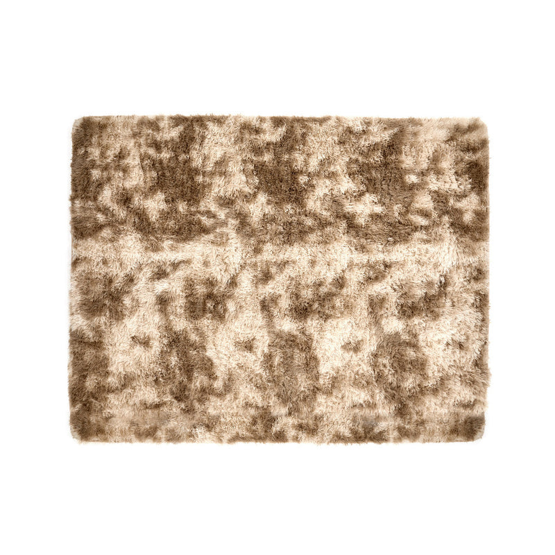Oikiture Taupe Gradient Shaggy Rug Anti Slip Carpet 200X290cm