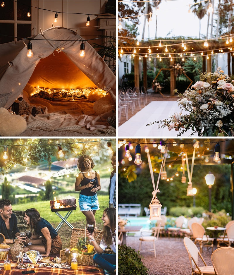 Mazam 30M LED Festoon String Lights Waterproof