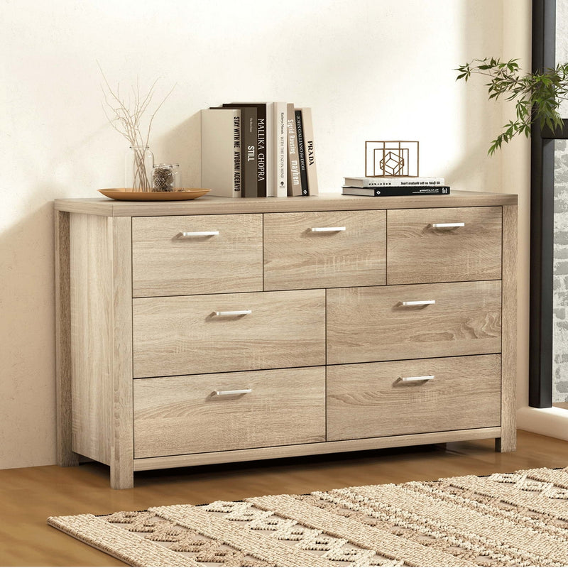 Artiss 7 Chest of Drawers - MAXI Pine