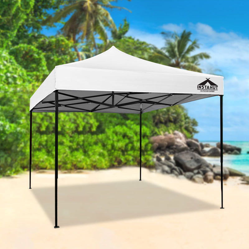 Instahut Gazebo Pop Up Marquee 3x3m Folding Tent Wedding Outdoor Camping Canopy Gazebos Shade White