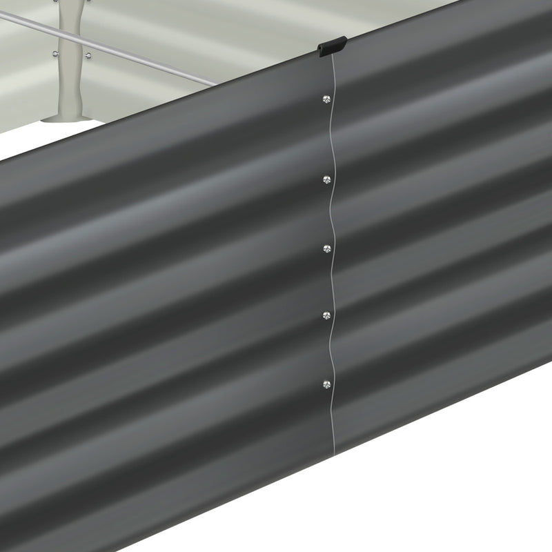 Livsip Garden Raised Bed x2 Galvanised Steel 120x80x45CM