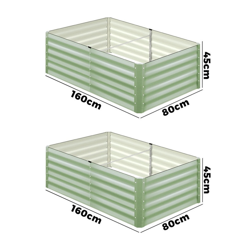 Livsip Garden Bed 320x80x45CM Raised Container Planter Box Green