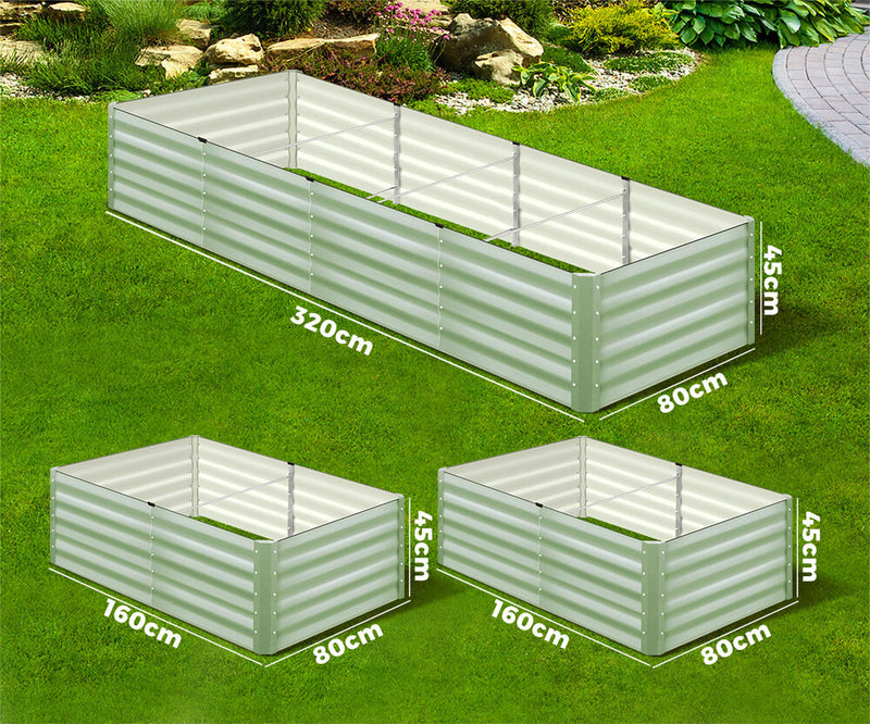 Livsip Garden Bed 320x80x45CM Raised Container Planter Box Green