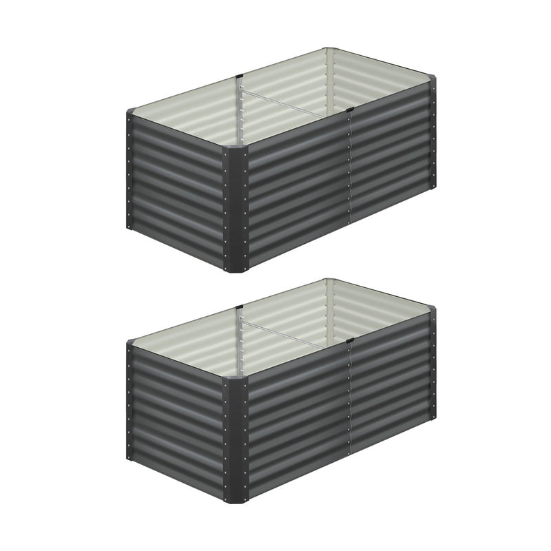 Livsip Raised Garden Bed Galvanised Steel 320x80x73CM