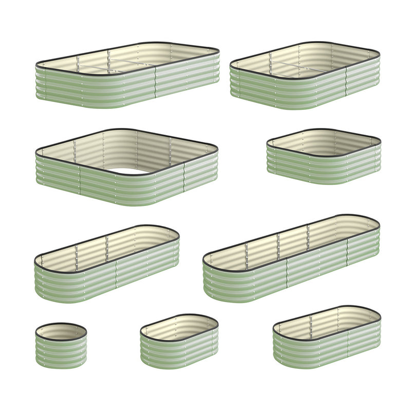 Livsip 9 In 1 Garden Bed Modular Container Galvanised Steel 40CM High