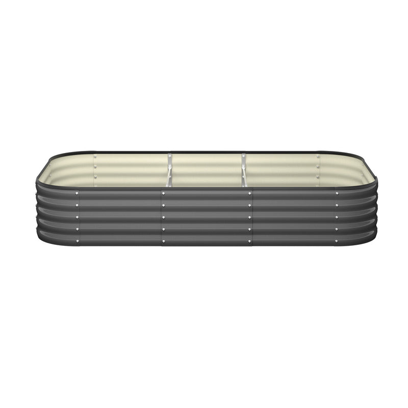 Livsip 9-IN-1 Raised Garden Bed Oval Galvanised Steel 40CM H