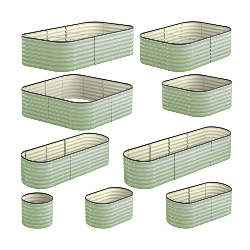 Livsip 9 In 1 Garden Bed Modular Container Galvanised Steel 56CM High
