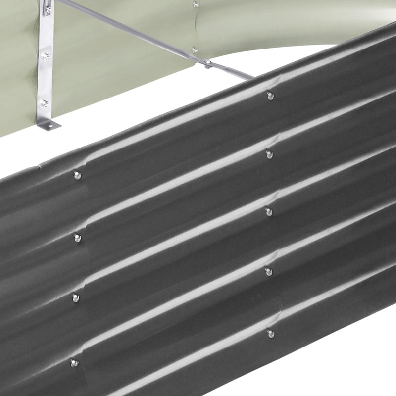 Livsip Galvanised Raised Garden Bed Steel Vegetable Planter 160X80X42CM