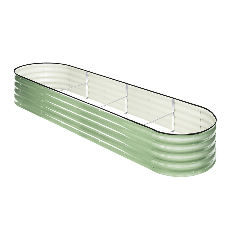 Livsip Garden Bed 320x80x42cm Planter Box Raised Container Galvanised Green